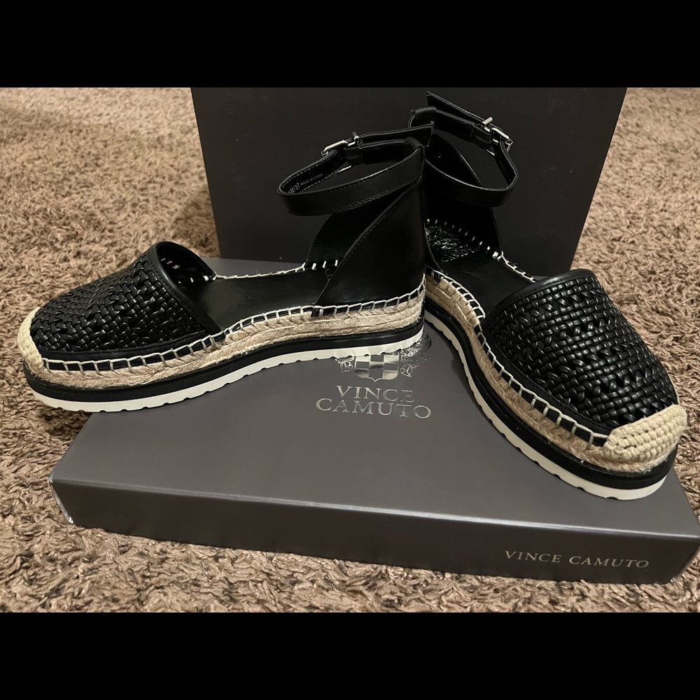 Vince Camuto black espadrilles